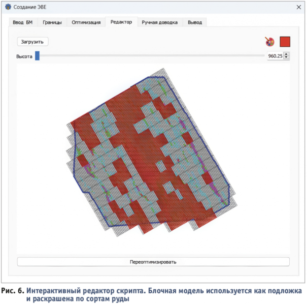 Оптимизация выемочных единиц в ГГИС Micromine с помощью скриптов